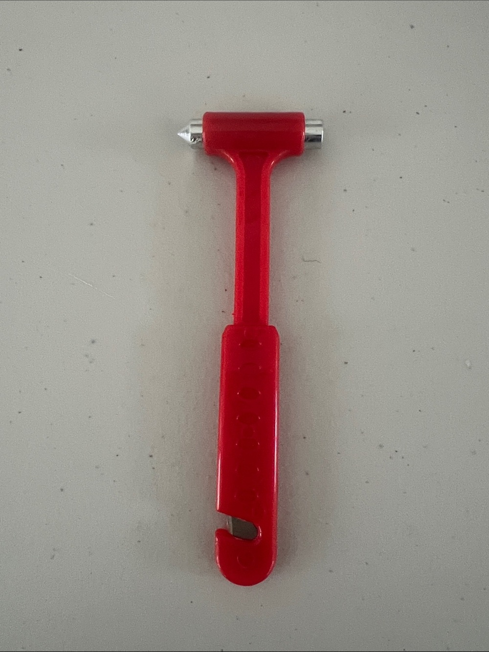 Red Emergency Safety Hammer with Seatbelt Cutter